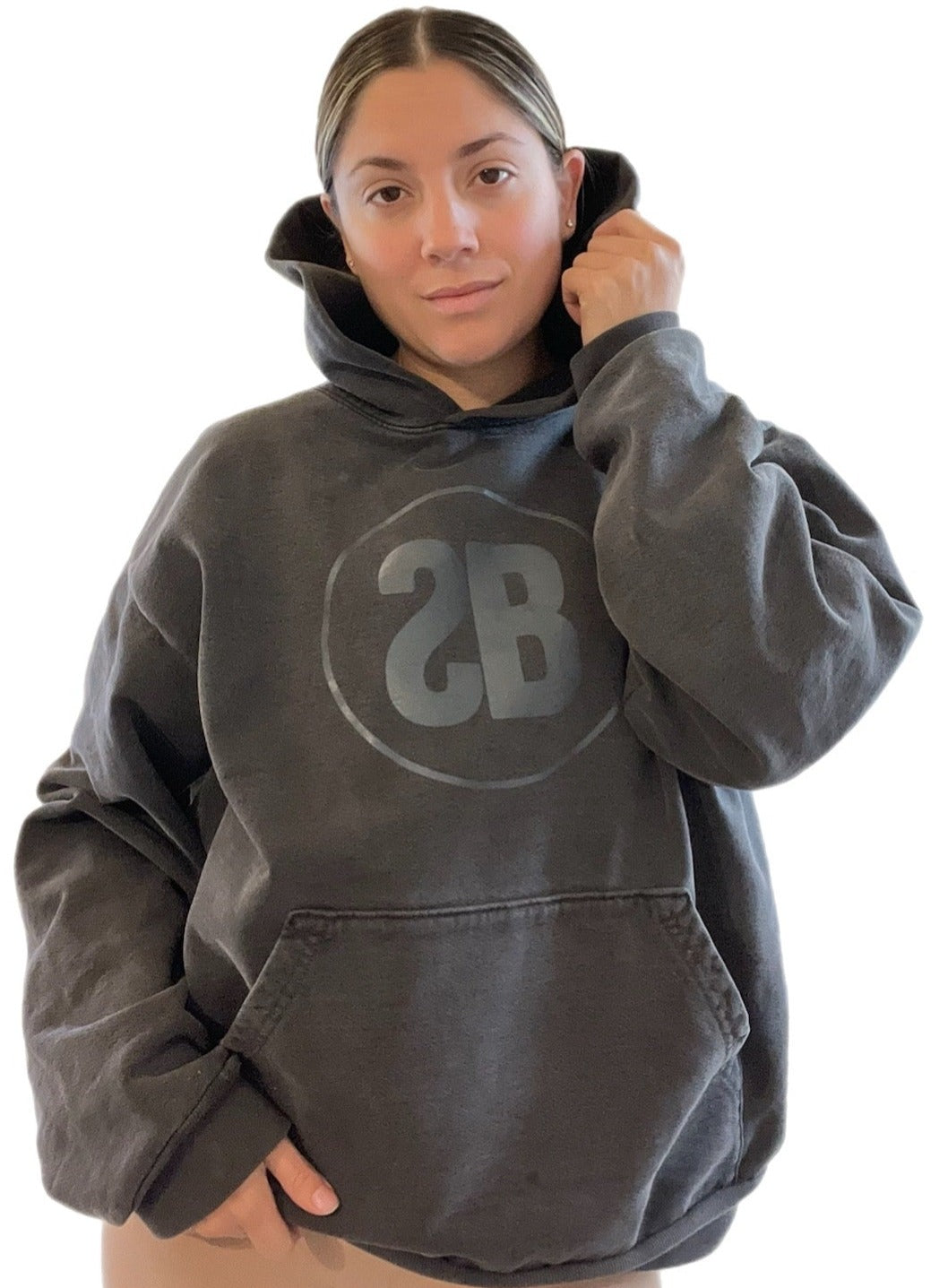 SB Grey Hoodie Shop Basic