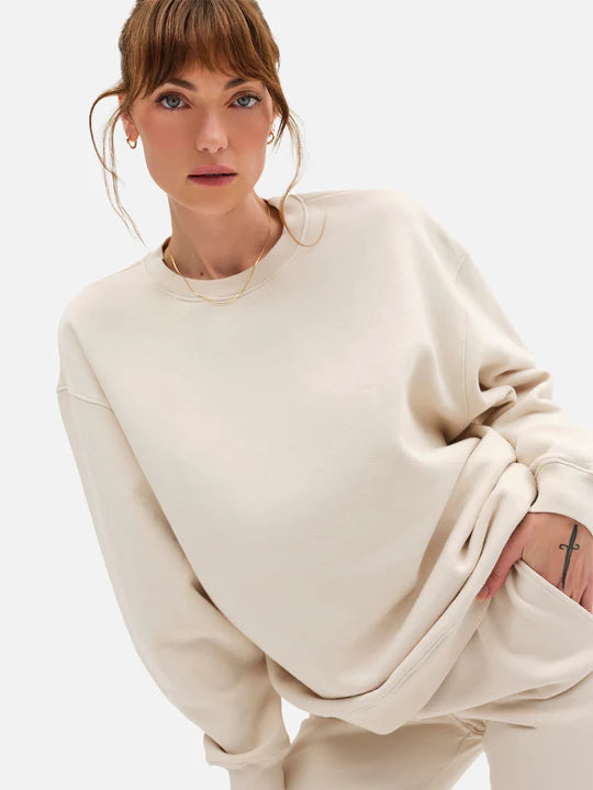 Cotton oversized online sweatshirt