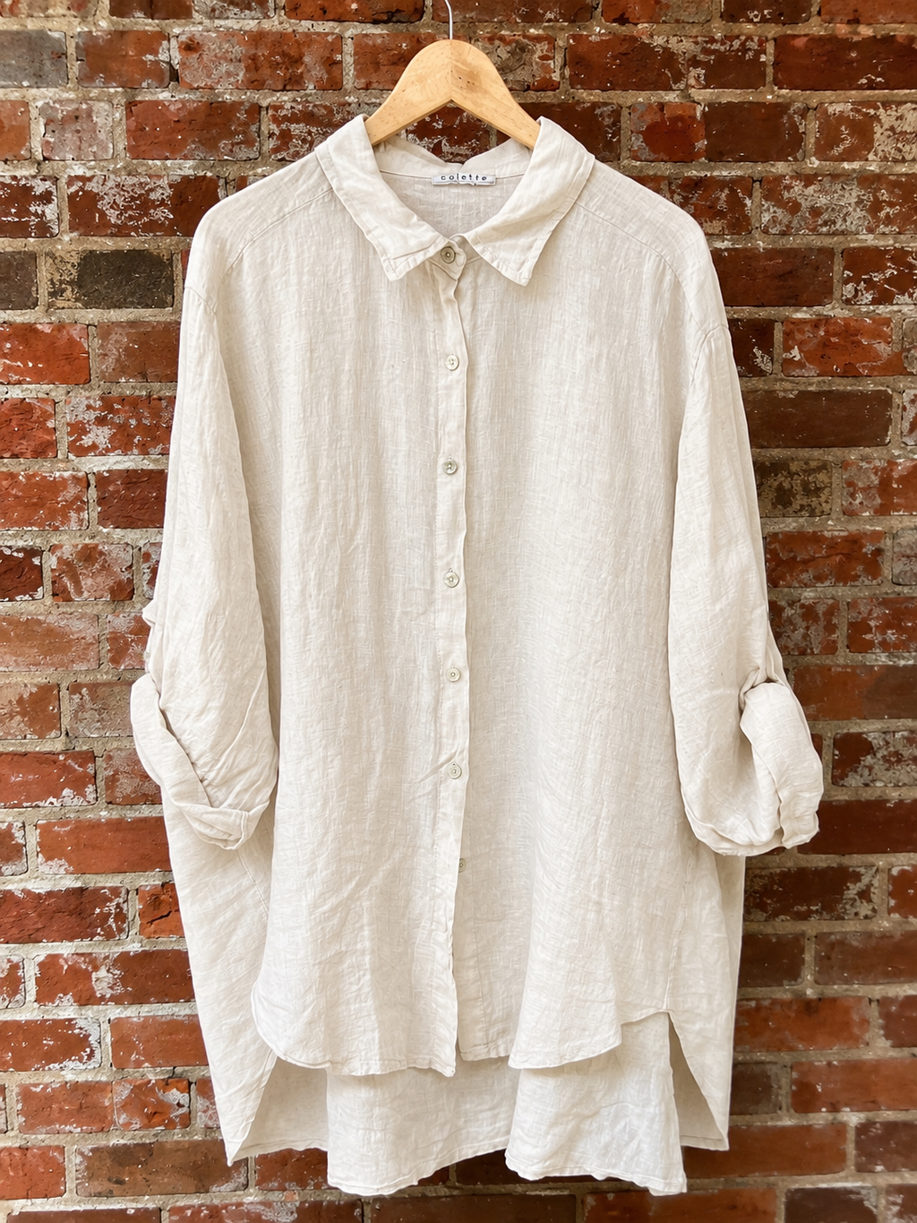 100% Oversized Linen Button Down
