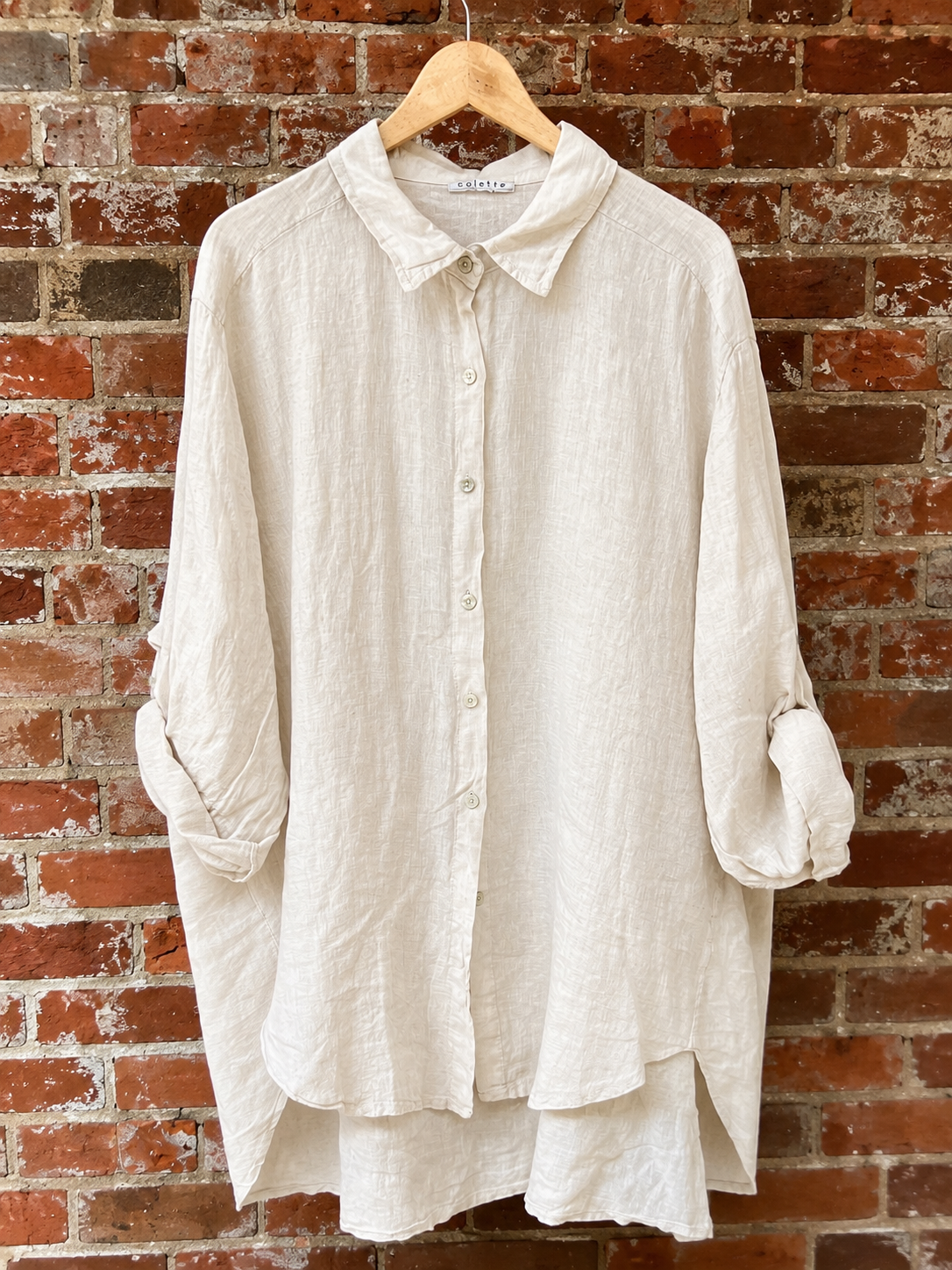 100% Oversized Linen Button Down