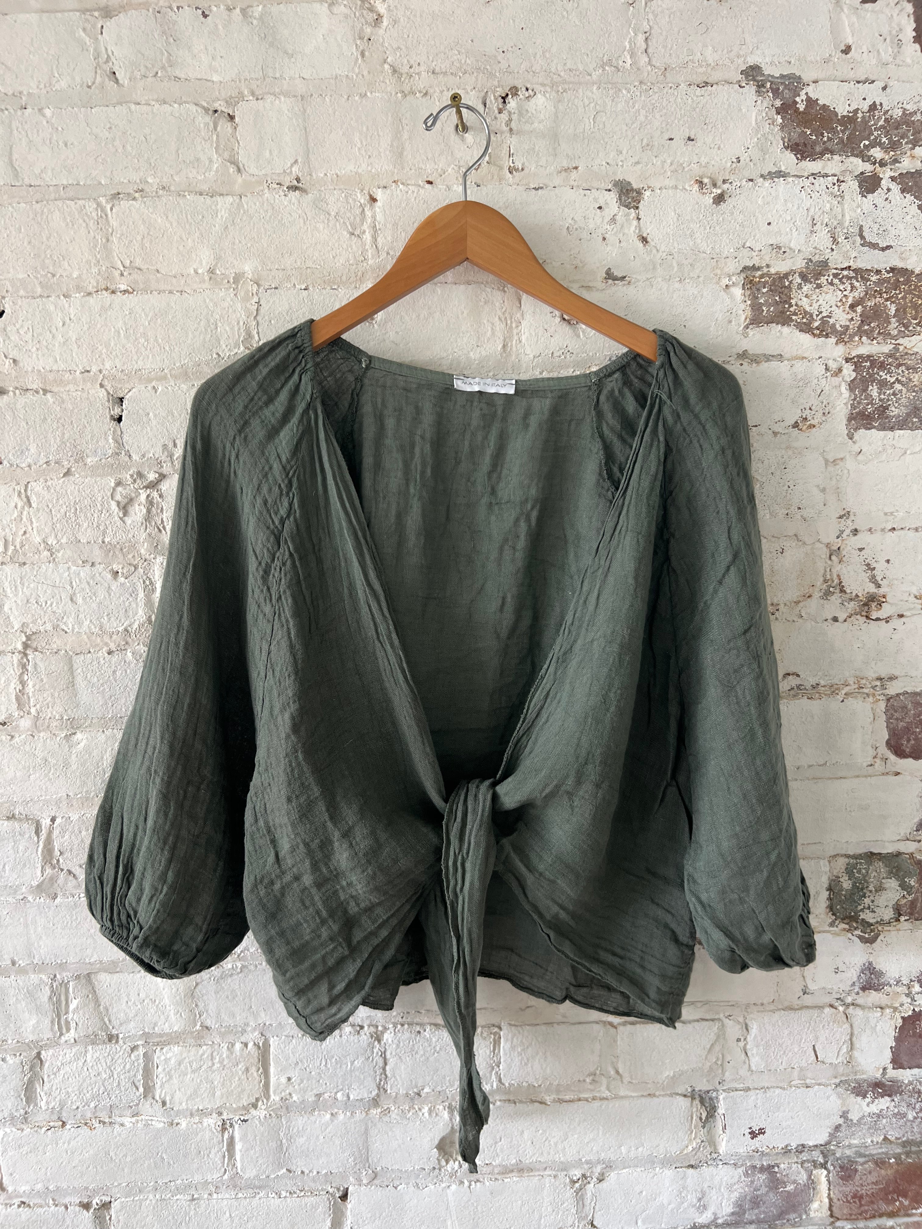 Linen Overlay Blouse