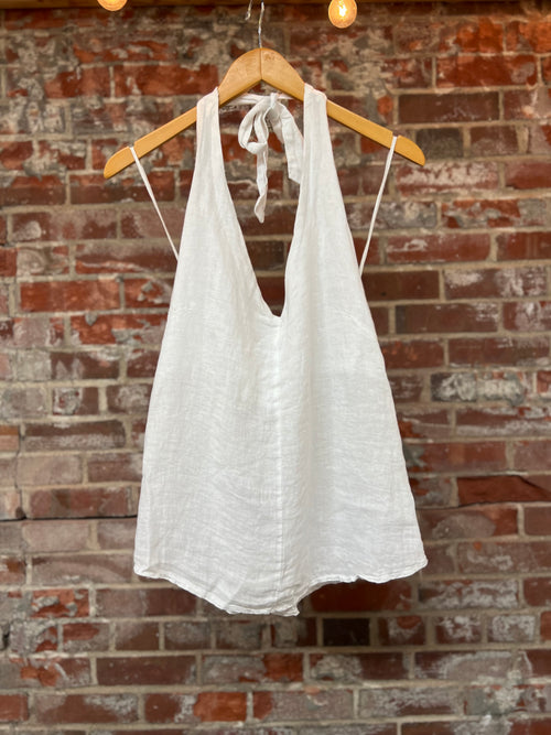 100% Linen Halter Top