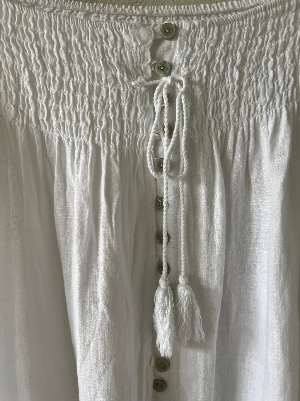 Linen Button Down Skirt