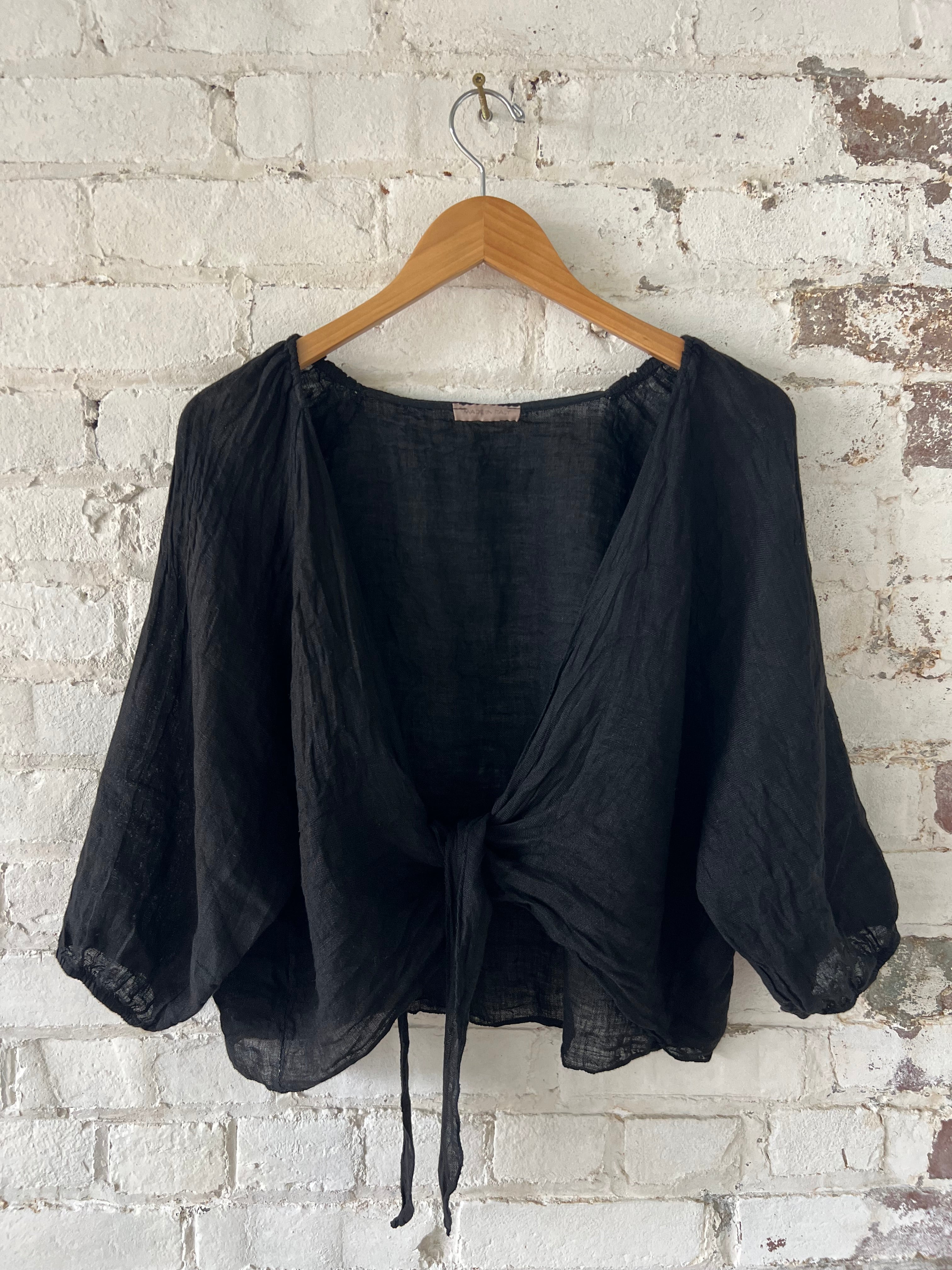 Linen Overlay Blouse