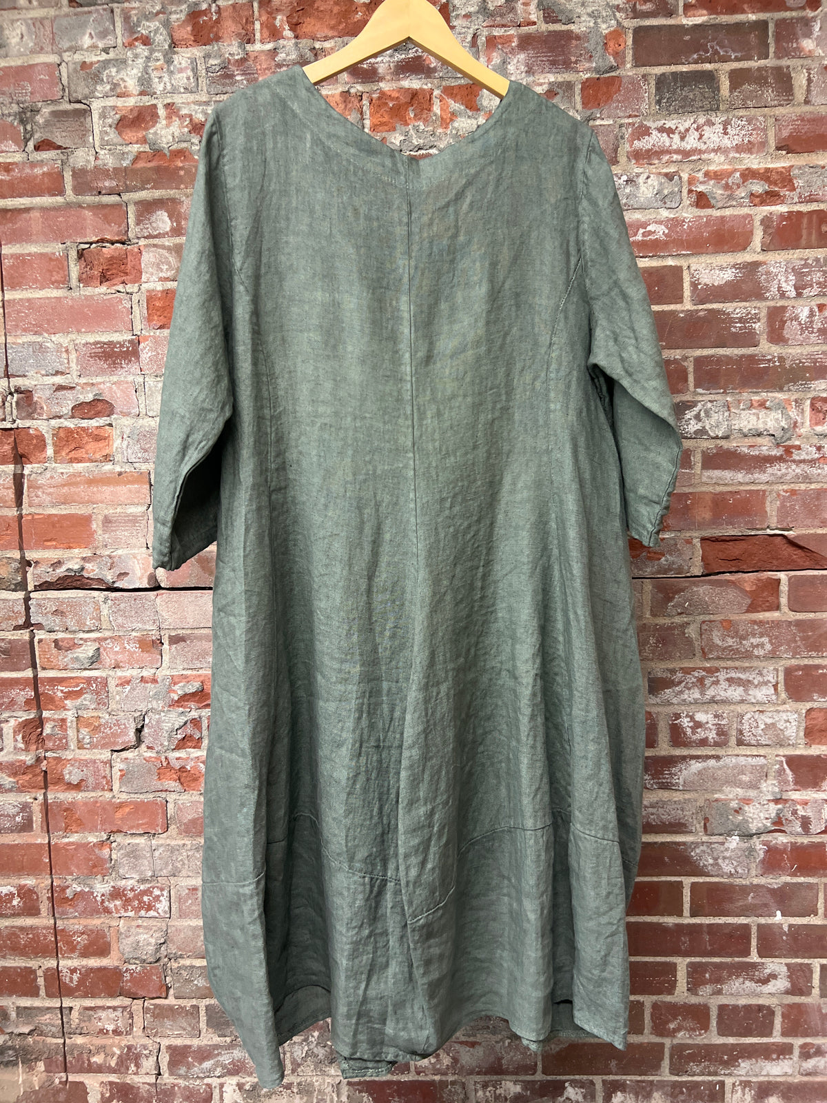100% Linen Balloon Dress Deep Pockets