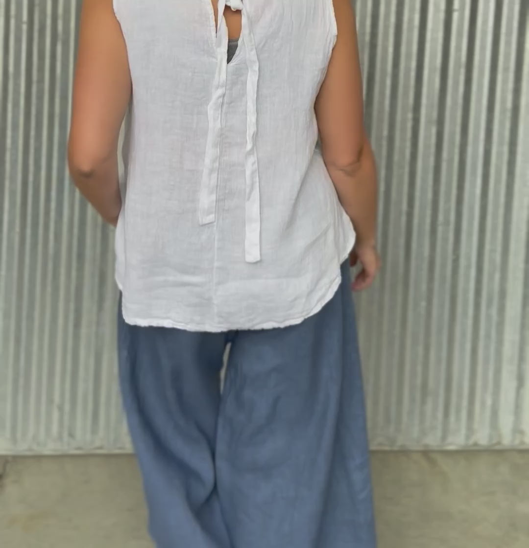 Crop Wide Leg Pant with Pockets